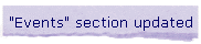 "Events" section updated
