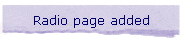 Radio page added